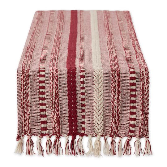 DII® 72" Braided Stripe Table Runner in Barn Red | 15" x 72" | Michaels®